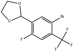 2-(5-Bromo-2-fluoro-4-(trifluoromethyl)phenyl)-1,3-dioxolane Structure