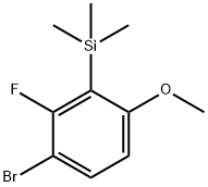 (3-Bromo-2-fluoro-6-methoxyphenyl)trimethylsilane Structure