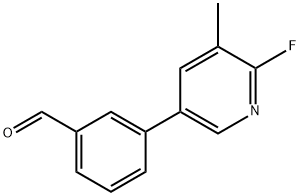 3-(6-Fluoro-5-methylpyridin-3-yl)benzaldehyde Structure