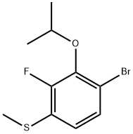 (4-Bromo-2-fluoro-3-isopropoxyphenyl)(methyl)sulfane 구조식 이미지