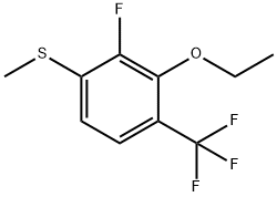 (3-Ethoxy-2-fluoro-4-(trifluoromethyl)phenyl)(methyl)sulfane Structure