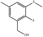 (2-fluoro-5-methyl-3-(methylthio)phenyl)methanol Structure