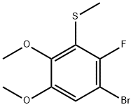 (3-Bromo-2-fluoro-5,6-dimethoxyphenyl)(methyl)sulfane Structure