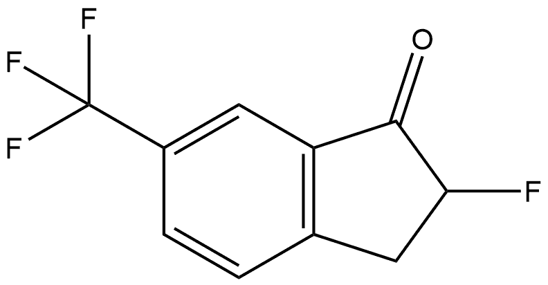 2-Fluoro-2,3-dihydro-6-(trifluoromethyl)-1H-inden-1-one Structure