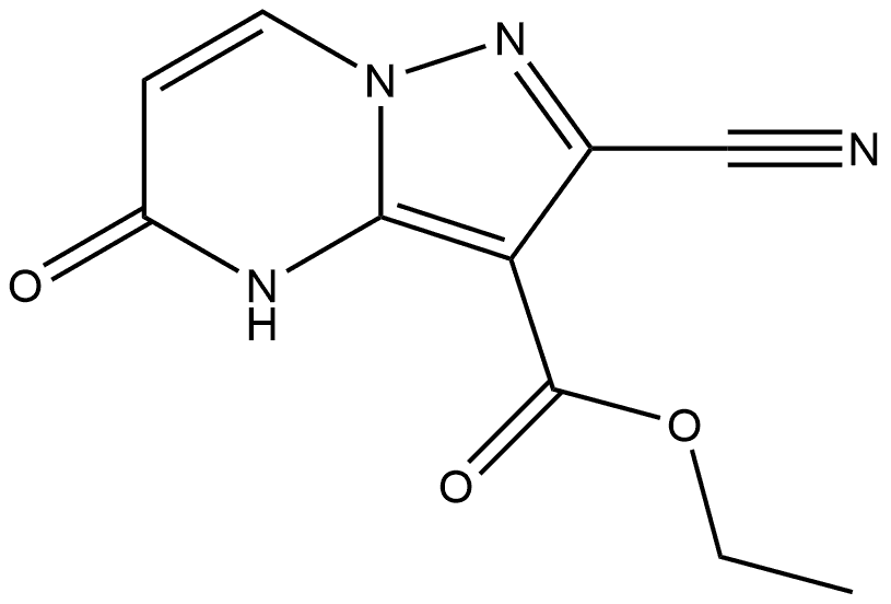 Ethyl 2-cyano-5-oxo-4,5-dihydropyrazolo[1,5-a]pyrimidine-3-carboxylate Structure