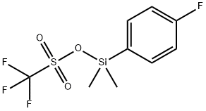 Methanesulfonic acid, 1,1,1-trifluoro-, (4-fluorophenyl)dimethylsilyl ester 구조식 이미지