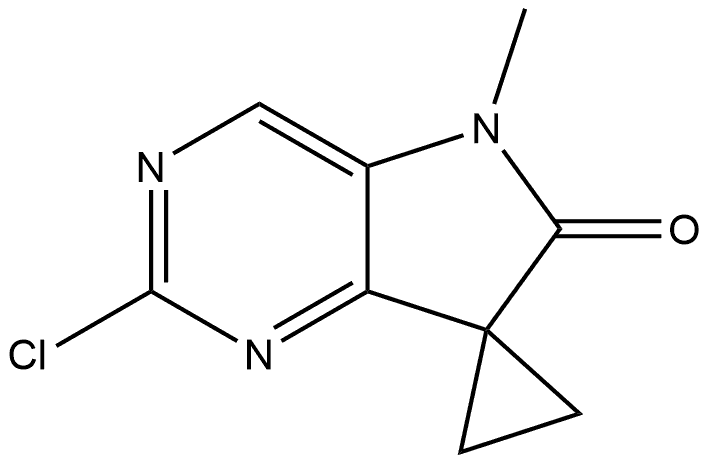 2'-chloro-5'-methylspiro[cyclopropane-1,7'-pyrrolo[3,2-d]pyrimidin]-6'(5'H)-one Structure