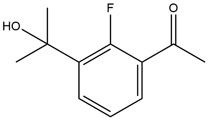 1-[2-Fluoro-3-(1-hydroxy-1-methylethyl)phenyl]ethanone Structure