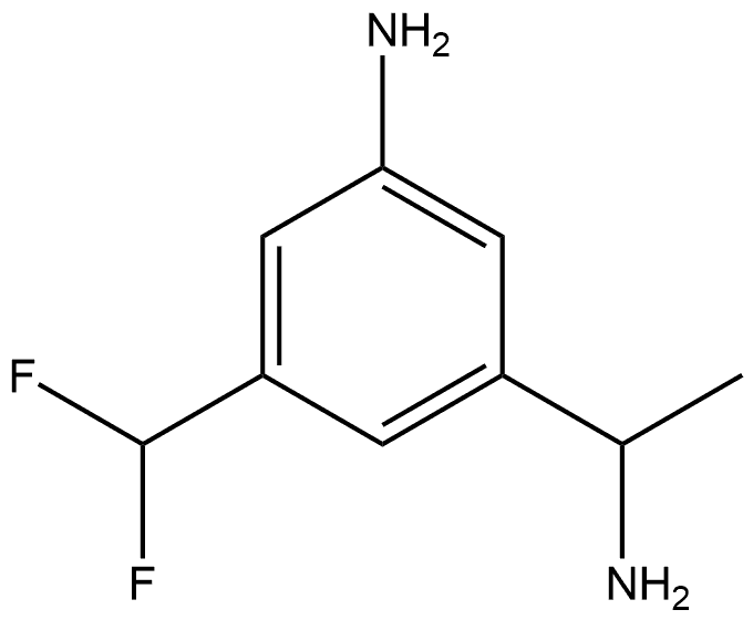 Benzenemethanamine, 3-amino-5-(difluoromethyl)-α-methyl- 구조식 이미지