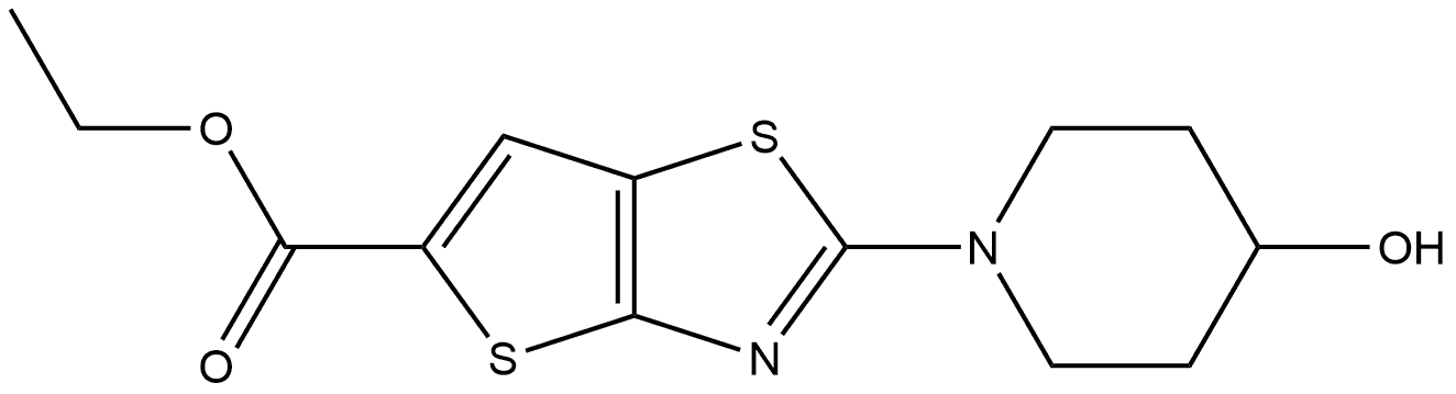 ethyl 2-(4-hydroxypiperidin-1-yl)thieno[2,3-d]thiazole-5-carboxylate Structure