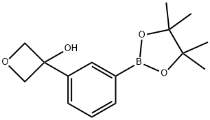 3-[3-(tetramethyl-1,3,2-dioxaborolan-2-yl)phenyl]oxetan-3-ol Structure