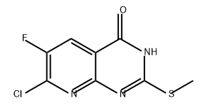Pyrido[2,3-d]pyrimidin-4(3H)-one, 7-chloro-6-fluoro-2-(methylthio)- 구조식 이미지