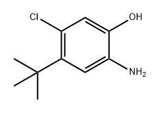 Phenol, 2-amino-5-chloro-4-(1,1-dimethylethyl)- Structure