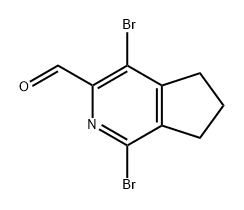 5H-Cyclopenta[c]pyridine-3-carboxaldehyde, 1,4-dibromo-6,7-dihydro- Structure