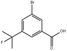 Benzoic acid, 3-bromo-5-(1-fluoro-1-methylethyl)- 구조식 이미지