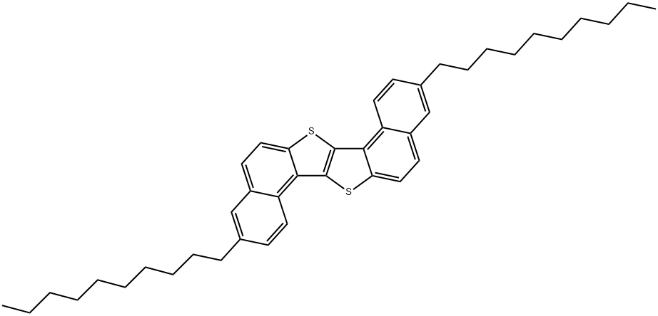 Naphtho[2,1-b]naphtho[1',2':4,5]thieno[2,3-d]thiophene, 3,10-didecyl- Structure