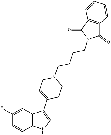 1H-Isoindole-1,3(2H)-dione, 2-[4-[4-(5-fluoro-1H-indol-3-yl)-3,6-dihydro-1(2H)-pyridinyl]butyl]- Structure