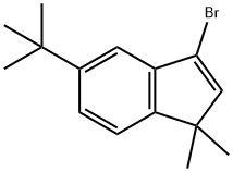 1H-Indene, 3-bromo-5-(1,1-dimethylethyl)-1,1-dimethyl- Structure