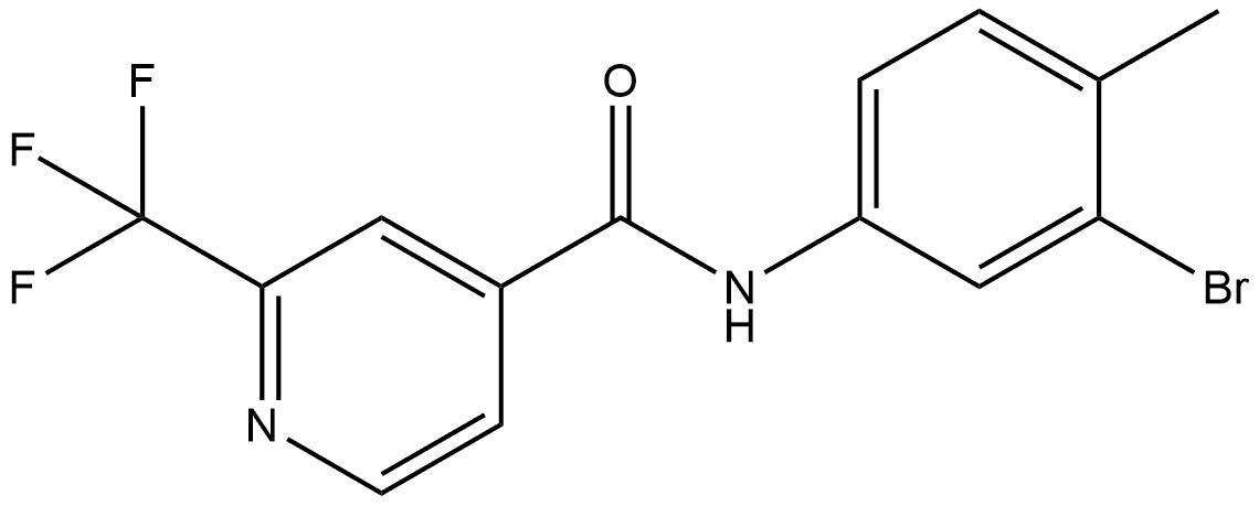 N-(3-bromo-4-methylphenyl)-2-(trifluoromethyl)isonicotinamide 구조식 이미지