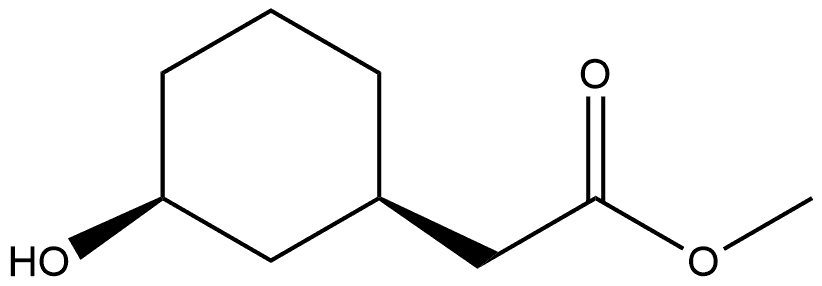 Methyl (1R,3S)-3-hydroxycyclohexaneacetate Structure