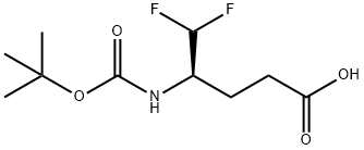 Pentanoic acid, 4-[[(1,1-dimethylethoxy)carbonyl]amino]-5,5-difluoro-, (4R)- 구조식 이미지