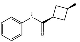 (1s,3s)-3-fluoro-N-phenylcyclobutane-1-carboxamide, cis Structure