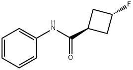 rac-(1r,3r)-3-fluoro-N-phenylcyclobutane-1-carboxamide, trans Structure