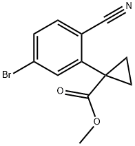 methyl 1-(5-bromo-2-cyanophenyl)cyclopropane-1-carboxylate 구조식 이미지