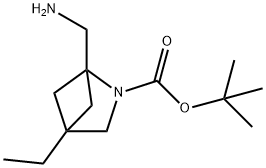 tert-butyl 1-(aminomethyl)-4-ethyl-2-azabicyclo[2.1.1]hexane-2-carboxylate Structure