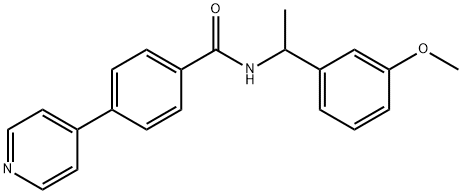 N-[1-(3-methoxyphenyl)ethyl]-4-(pyridin-4-yl)benzamide Structure