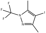 4-iodo-3,5-dimethyl-1-(trifluoromethyl)-1H-pyrazole Structure