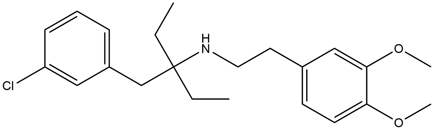 {3-[(3-chlorophenyl)methyl]pentan-3-yl}[2-(3,4-dimethoxyphenyl)ethyl]amine Structure