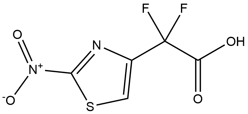α,α-Difluoro-2-nitro-4-thiazoleacetic acid Structure
