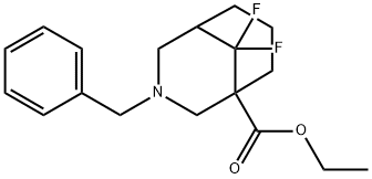 ethyl 3-benzyl-9,9-difluoro-3-azabicyclo[3.3.1]nonane-1-carboxylate Structure