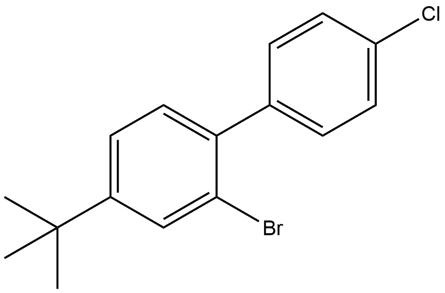 2-Bromo-4′-chloro-4-(1,1-dimethylethyl)-1,1′-biphenyl Structure