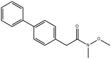 [1,1'-Biphenyl]-4-acetamide, N-methoxy-N-methyl- 구조식 이미지