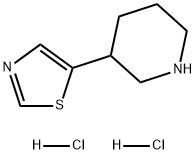 Piperidine, 3-(5-thiazolyl)-, hydrochloride (1:2) Structure