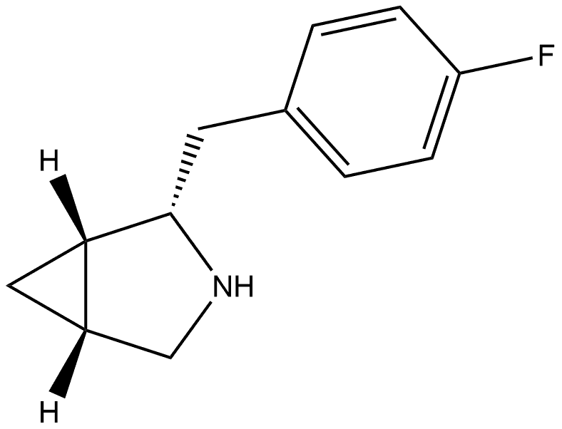 (1S,2S,5R)-2-[(4-fluorophenyl)methyl]-3-azabicyclo[3.1.0]hexane Structure