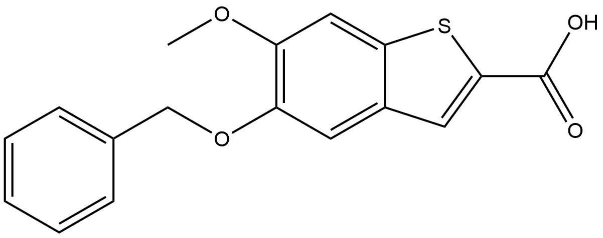 5-(benzyloxy)-6-methoxybenzo[b]thiophene-2-carboxylic acid Structure