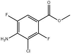 Benzoic acid, 4-amino-3-chloro-2,5-difluoro-, methyl ester Structure