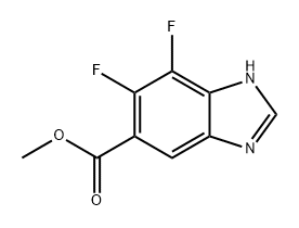 1H-Benzimidazole-5-carboxylic acid, 6,7-difluoro-, methyl ester 구조식 이미지