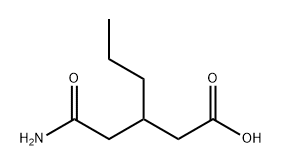 Hexanoic acid, 3-(2-amino-2-oxoethyl)- Structure