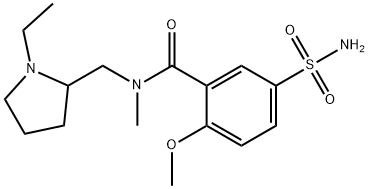 5-(Aminosulfonyl)-N-[(1-ethyl-2-pyrrolidinyl)methyl]-2-methoxy-N-methylbenzamide Structure