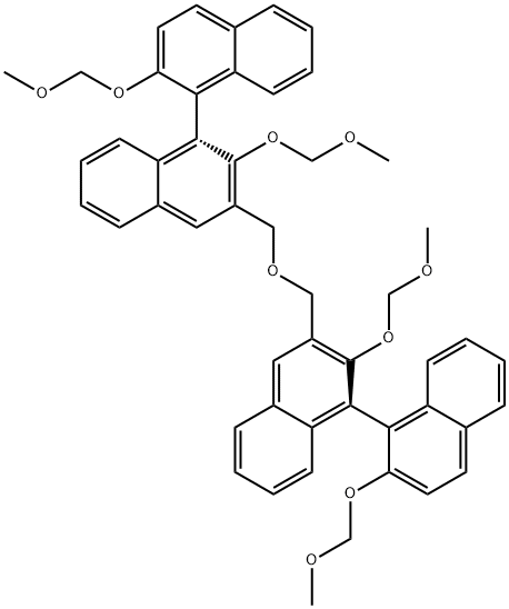 1,1'-Binaphthalene, 3,3''-[oxybis(methylene)]bis[2,2'-bis(methoxymethoxy)-, (1R,1''R)- 구조식 이미지
