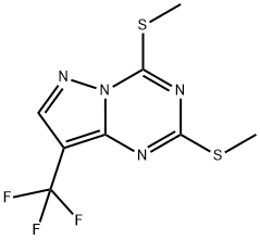 Pyrazolo[1,5-a]-1,3,5-triazine, 2,4-bis(methylthio)-8-(trifluoromethyl)- Structure