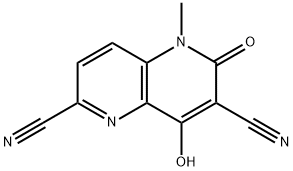 5,6-Dihydro-8-hydroxy-5-methyl-6-oxo-1,5-naphthyridine-2,7-dicarbonitrile 구조식 이미지
