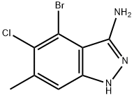 1H-Indazol-3-amine, 4-bromo-5-chloro-6-methyl- Structure