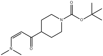 1-Piperidinecarboxylic acid, 4-[(2Z)-3-(dimethylamino)-1-oxo-2-propen-1-yl]-, 1,1-dimethylethyl ester Structure