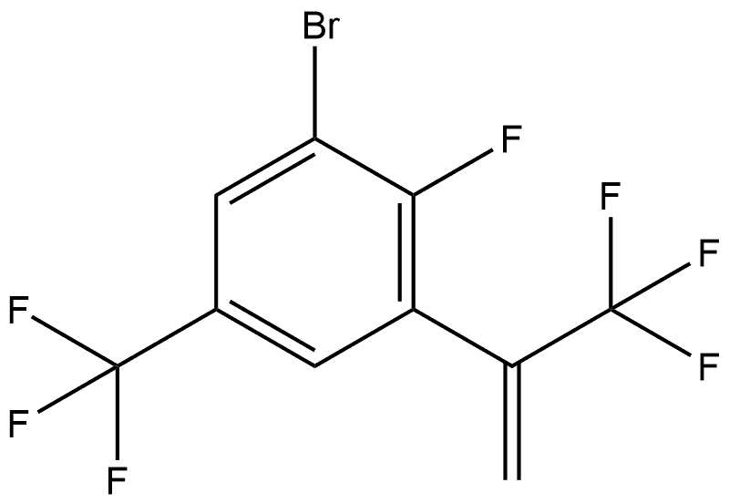 1-bromo-2-fluoro-5-(trifluoromethyl)-3-[1-(trifluoromethyl)vinyl]benzene Structure