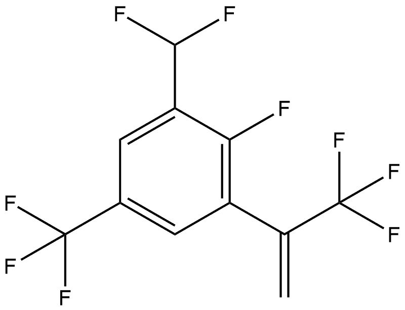 (1-(difluoromethyl)-2-fluoro-5-(trifluoromethyl)-3-[1-(trifluoromethyl)vinyl]benzene) Structure